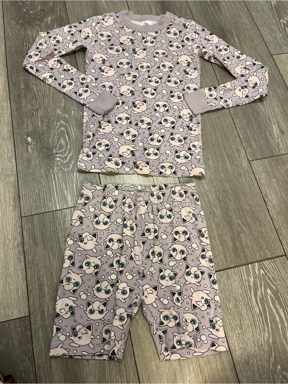 Hanna Andersson Pokémon Jigglypuff long-sleeve pajama top and shorts set 10